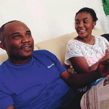 Addai Richie Akoto con la figlia
