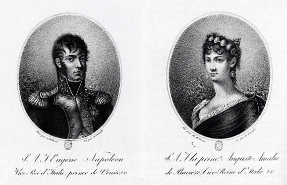 Sua altezza imperiale Eugenio Napoleone, vicer� d'Italia e
principe di venezia, e la principessa sua sposa Augusta Amalia di Baviera