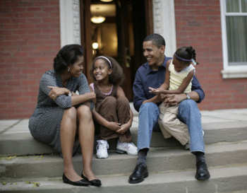 Obama con la famiglia