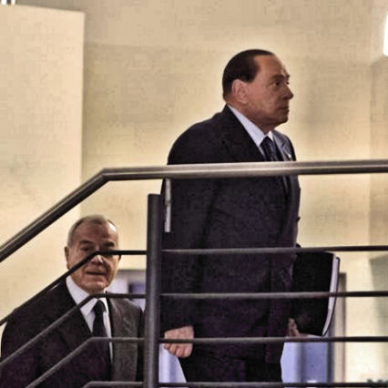 Berlusconi alla sede del PD