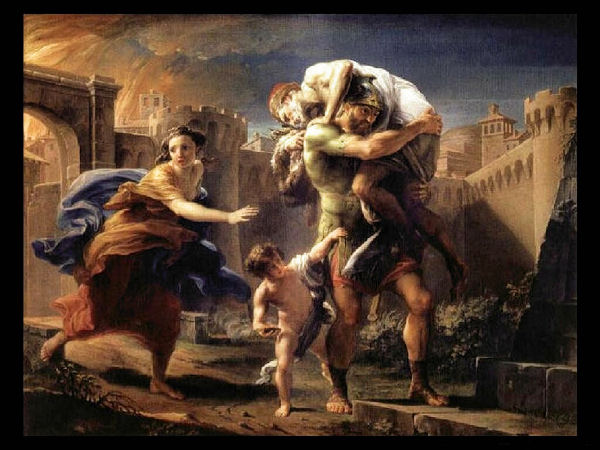 Pompeo Girolamo Batoni “Enea in partenza da Troia”